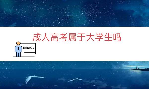 成人高考属于大学生吗