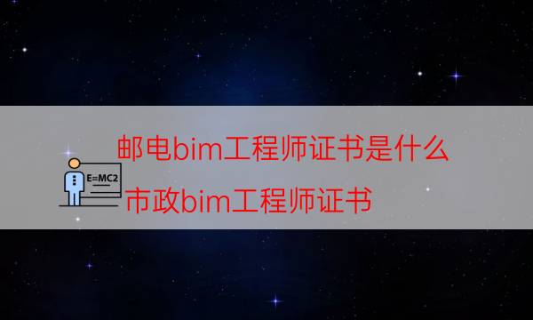 邮电bim工程师证书是什么（市政bim工程师证书）