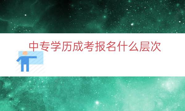 中专学历成考报名什么层次