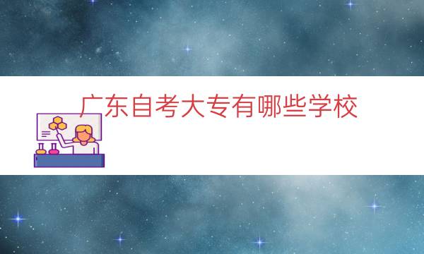 广东自考大专有哪些学校