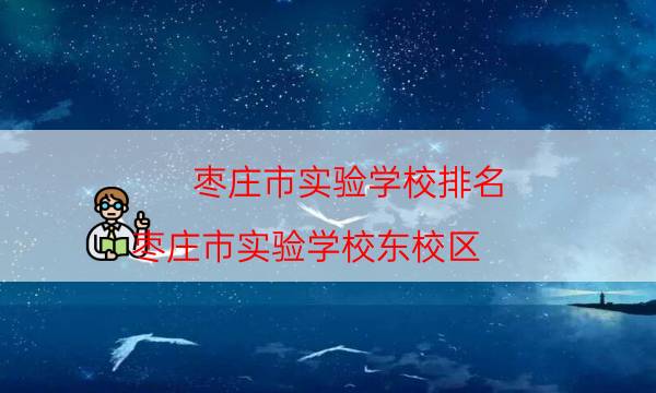 枣庄市实验学校排名，枣庄市实验学校东校区(附2022年最新排行榜前十名单)