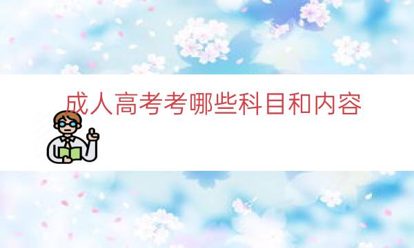 成人高考考哪些科目和内容