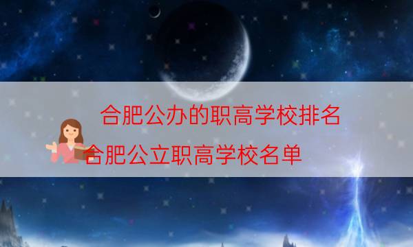 合肥公办的职高学校排名（合肥公立职高学校名单）