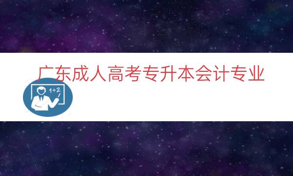 广东成人高考专升本会计专业