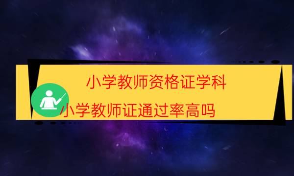 小学教师资格证学科(小学教师证通过率高吗)