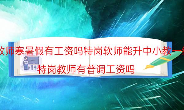 特岗教师寒暑假有工资吗特岗软师能升中小教一级教师凸(特岗教师有普调工资吗)