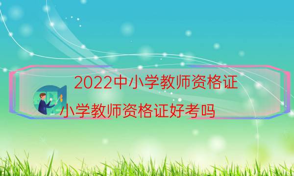 2022中小学教师资格证（小学教师资格证好考吗）